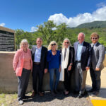 Several State Leaders smile together outside Eldridge Memorial